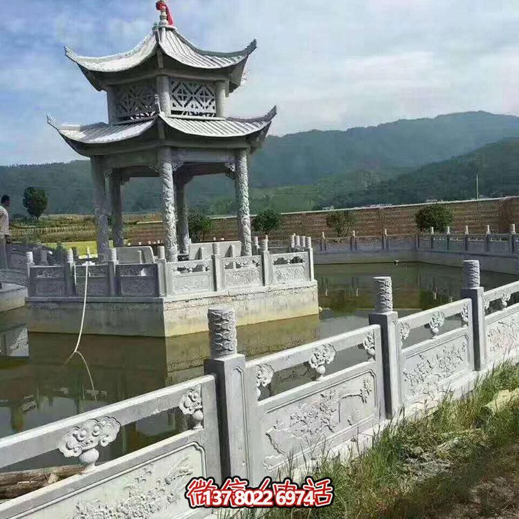 古典仿古水池涼亭，享受休閑園林生活