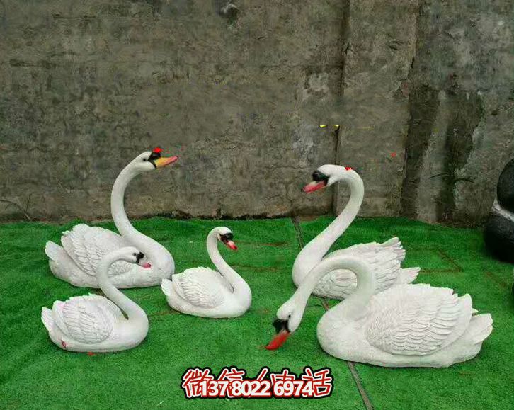 雕塑仿真天鵝，裝飾庭院、酒店、別墅等空間