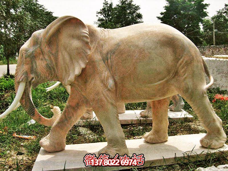 大型景觀石雕大象雕塑 大型景觀石雕大象雕塑