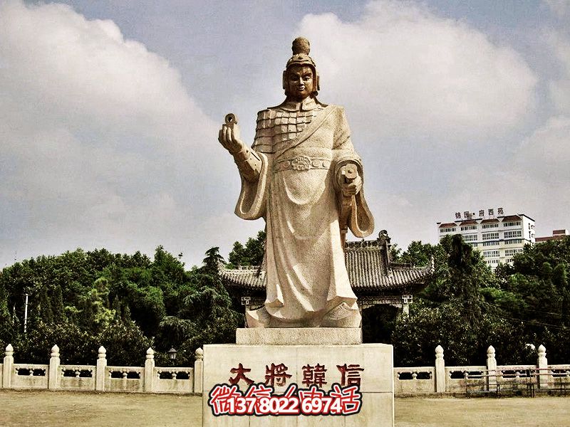 以漢白玉雕塑緬懷韓信，美化景區(qū)，展現(xiàn)創(chuàng)意兵