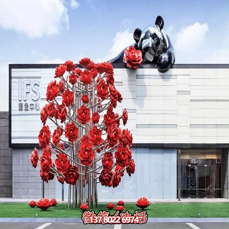 大型不銹鋼雕塑景觀花樹 大型不銹鋼雕塑景觀花樹