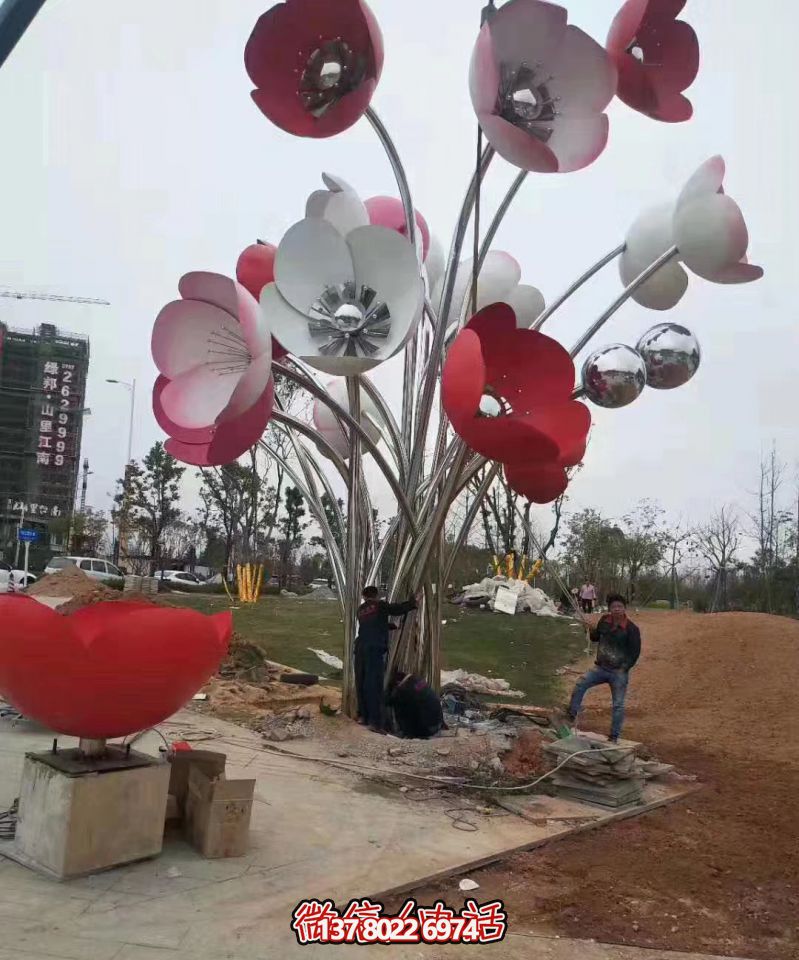 不銹鋼繁花似錦大型雕塑景觀花朵 不銹鋼繁花似錦大型雕塑景觀花朵