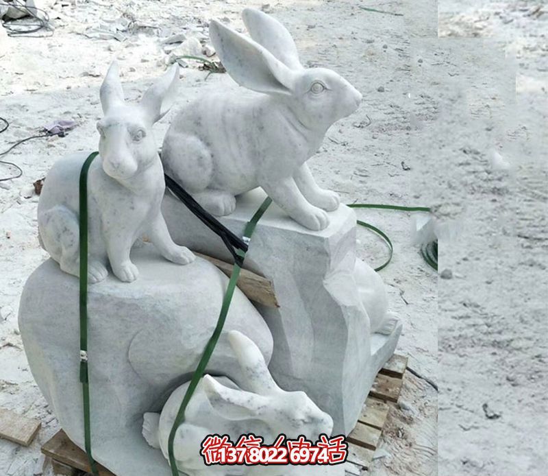 動(dòng)物園裝飾創(chuàng)意石雕兔子雕塑 動(dòng)物園裝飾創(chuàng)意石雕兔子雕塑