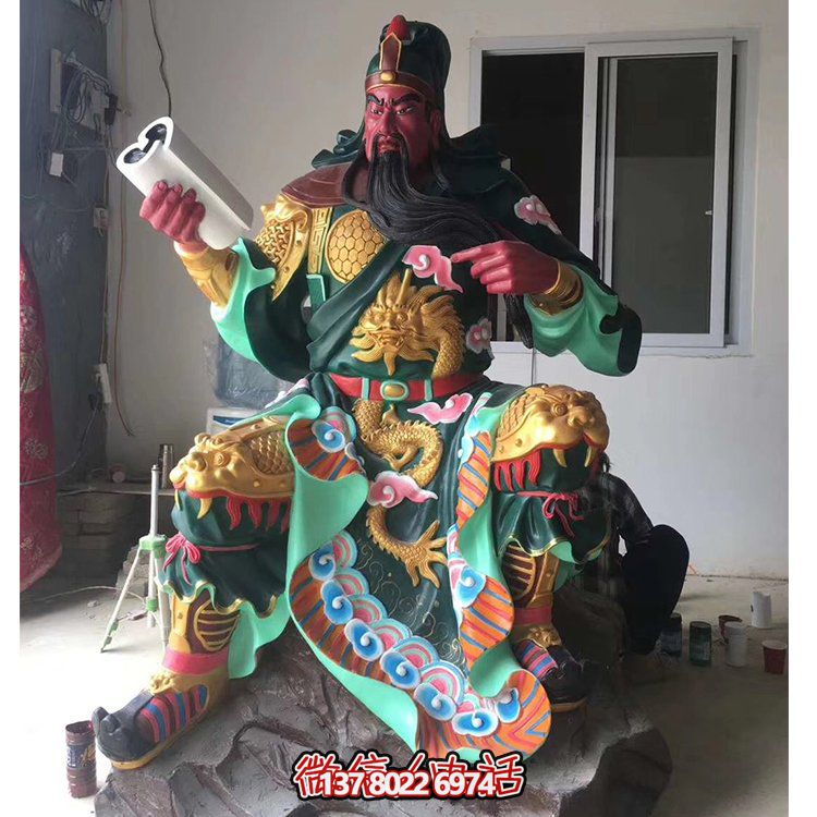 玻璃鋼關(guān)公神像，打造古典寺廟氛圍