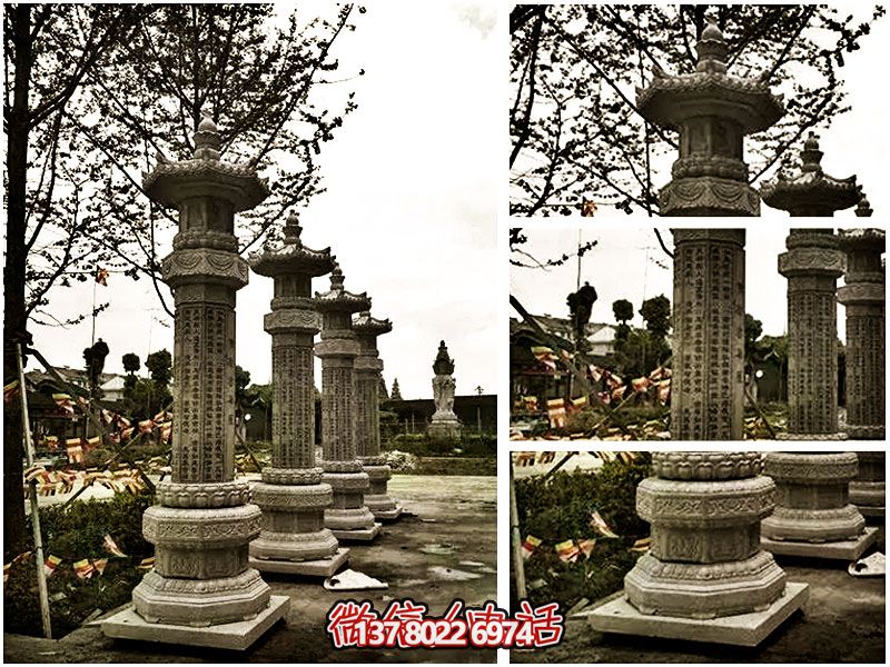 大理石經(jīng)幢，傳承歷史文化，融園林、寺院、刻字于一體