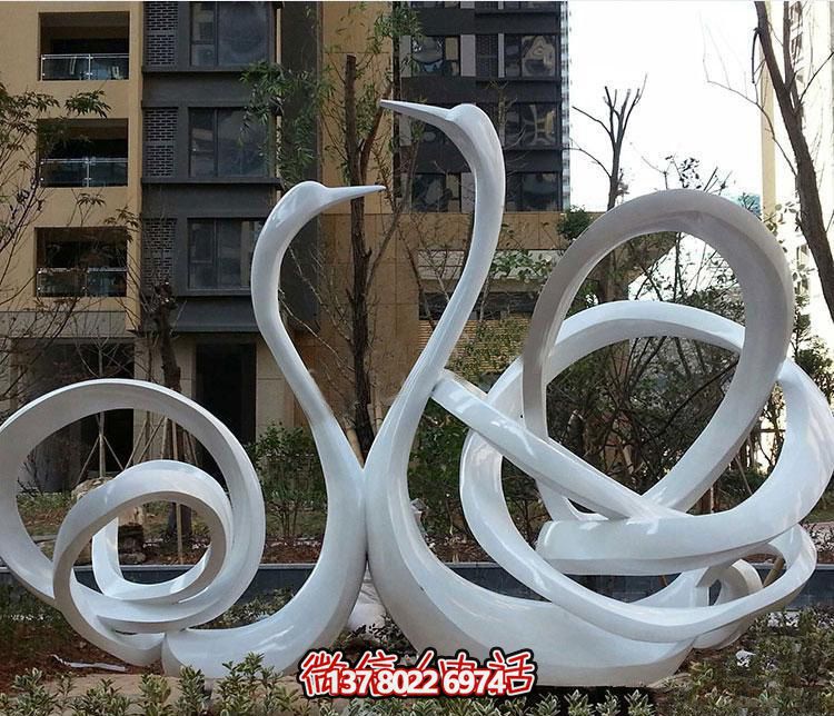 創(chuàng)意天鵝雕塑，為公園和小區(qū)帶來抽象的藝術(shù)氛圍