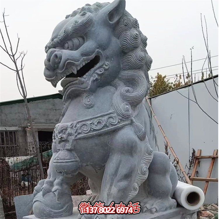 豪華庭院大型獅子雕塑，招財進寶，鎮(zhèn)宅門口裝飾