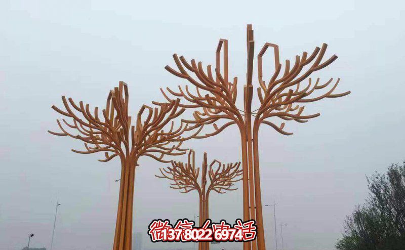 不銹鋼景觀雕塑，提升步行商業(yè)街抽象美感