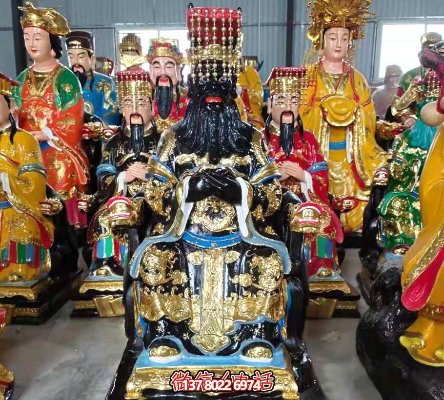 玻璃鋼彩繪龍王雕塑，傳承古老文化