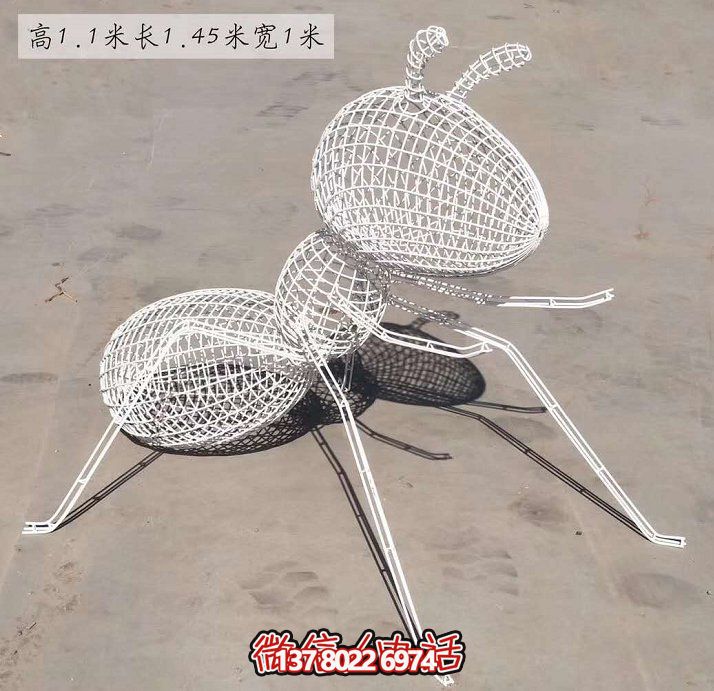 不銹鋼網(wǎng)格照明螞蟻雕塑，點亮大型園林景觀