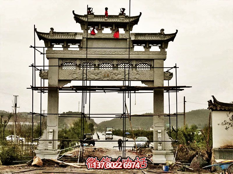 古風(fēng)石牌坊，引領(lǐng)鄉(xiāng)村建筑新潮流