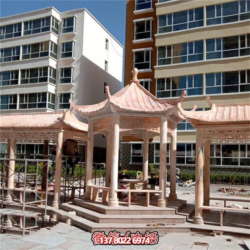 精美雕刻大理石涼亭，為小區(qū)、公園、休閑區(qū)帶來獨特視覺享受