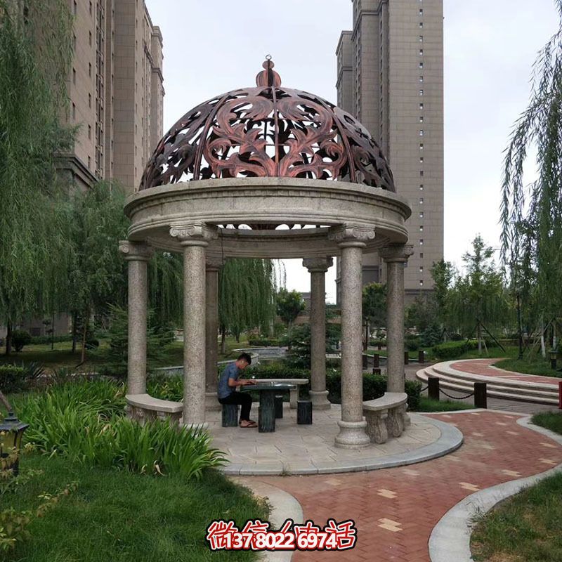 高端歐式鏤空涼亭，打造完美小區(qū)廣場