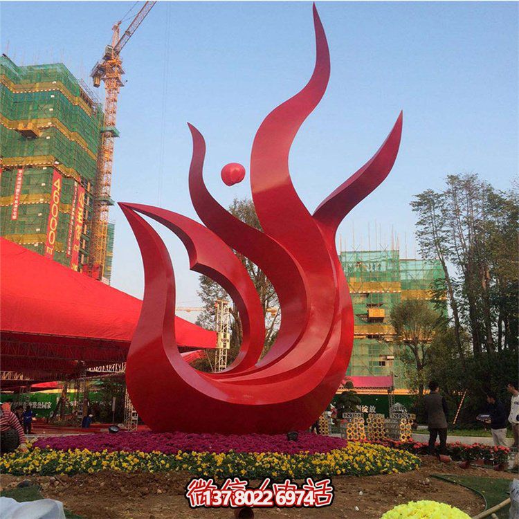 精美不銹鋼鳳凰雕塑，點(diǎn)綴精致小區(qū)、別墅環(huán)境