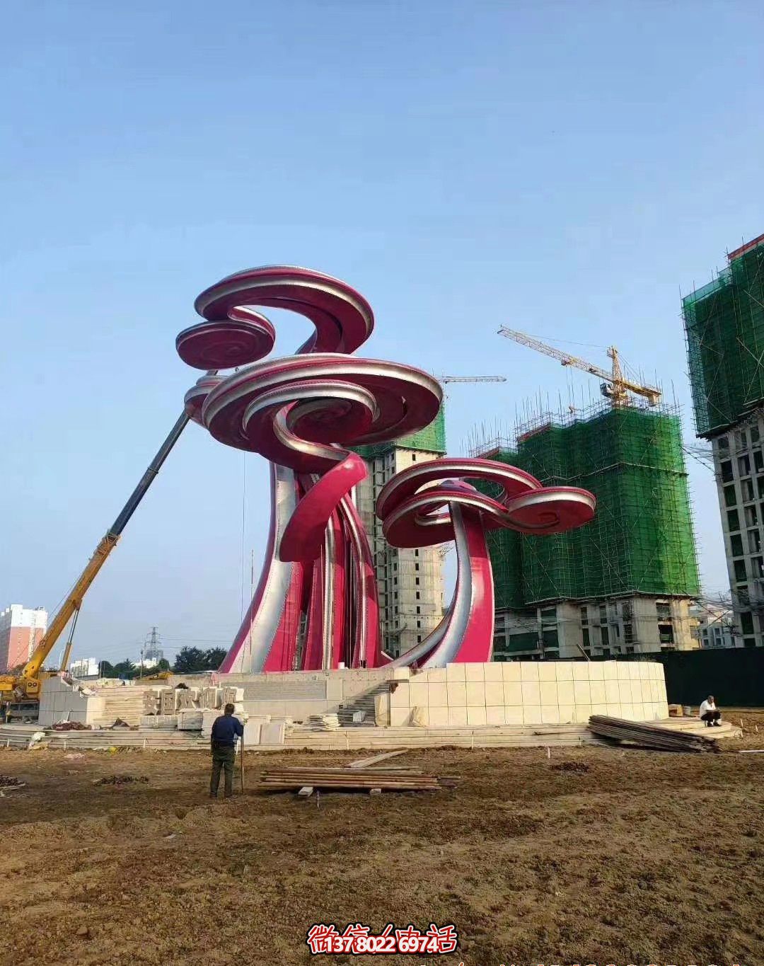 玻璃鋼祥云彩繪雕塑，個(gè)性創(chuàng)意景區(qū)裝飾
