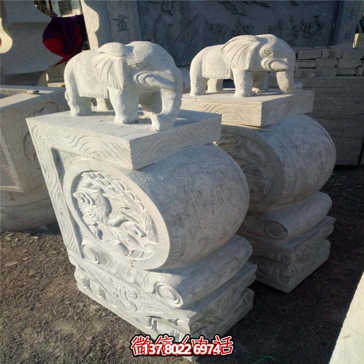 大理石石雕抱鼓，為您的園林庭院門口點綴美觀