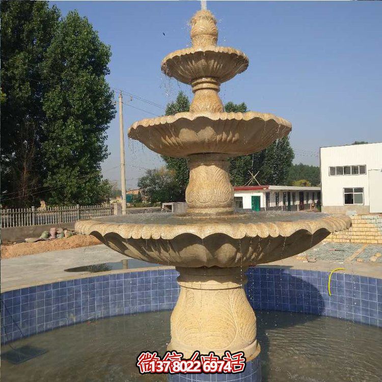 花崗巖噴泉流水?dāng)[件，給你不一樣的戶外廣場(chǎng)園林景觀雕塑