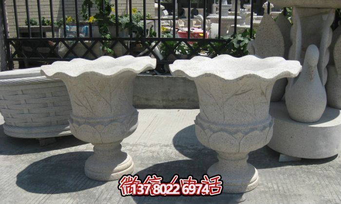 歐式大理石花盆石雕雕塑，締造公園景區(qū)精美景觀