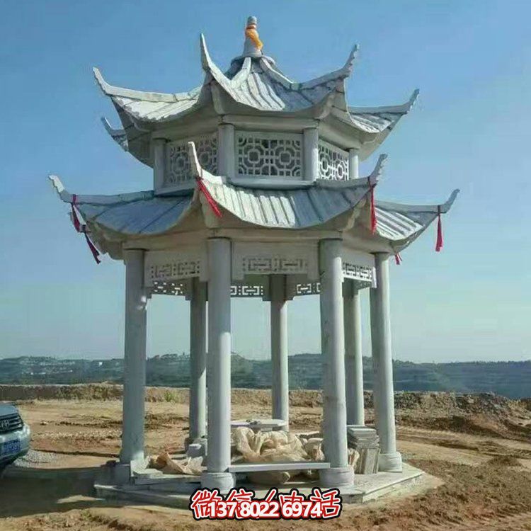 中式雙層涼亭，傳承傳統(tǒng)文化美學(xué)