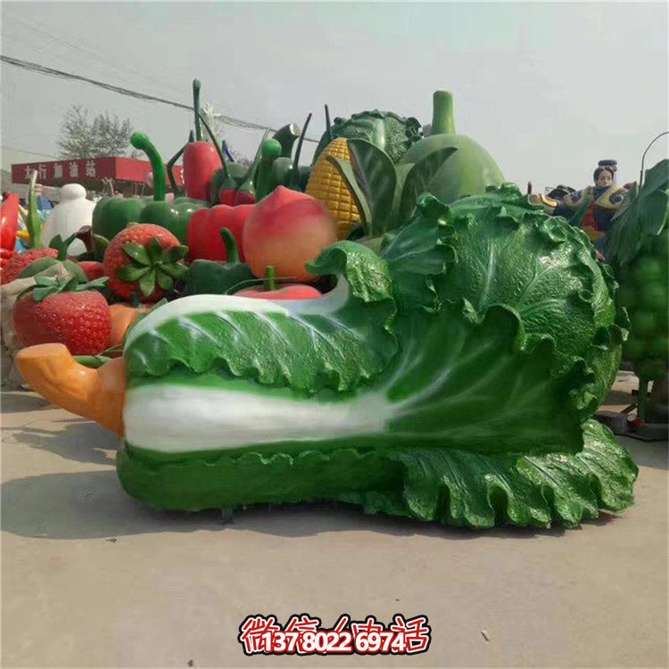 玻璃鋼仿真白菜雕塑，為您的園林戶外添彩