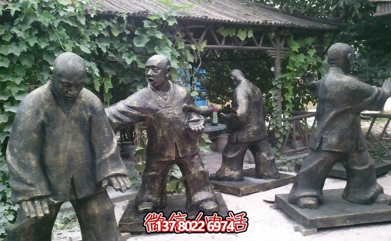 玻璃鋼雕塑景觀，為廣場(chǎng)練功夫人注入靈動(dòng)之物