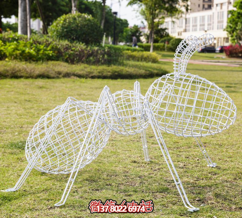 大型不銹鋼鏤空螞蟻雕塑景觀裝飾品 大型不銹鋼鏤空螞蟻雕塑景觀裝飾品
