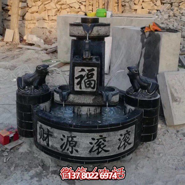 大理石雕刻造景擺件，營(yíng)造室外庭院財(cái)源滾滾流水水