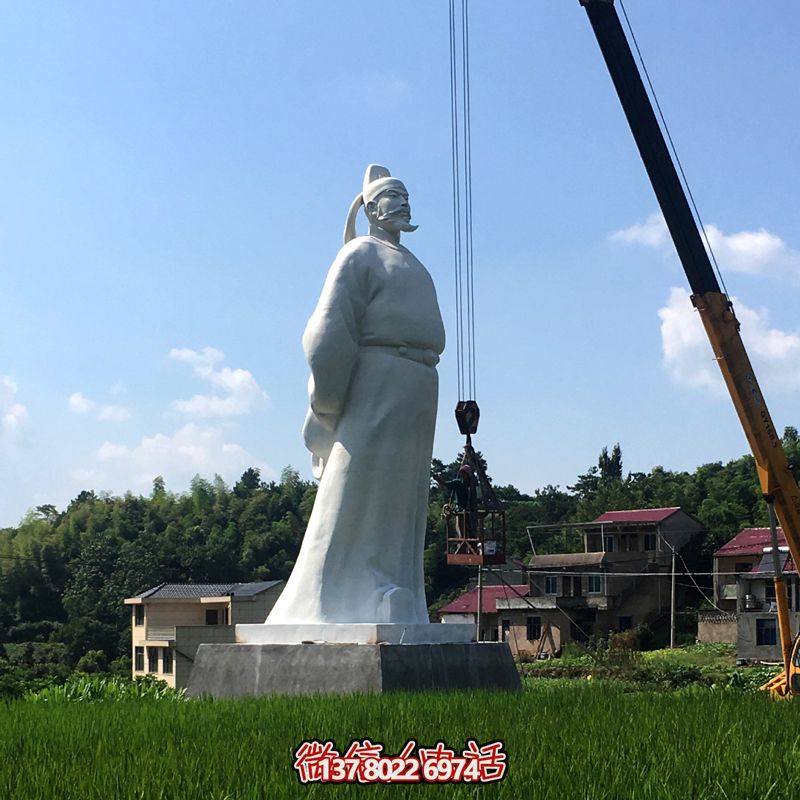 李白漢白玉雕塑，賞詩仙魅力，游覽大型景區(qū)公園