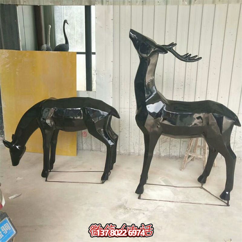 幾何風(fēng)格戶(hù)外街道景觀裝飾品鹿雕塑 幾何風(fēng)格戶(hù)外街道景觀裝飾品鹿雕塑