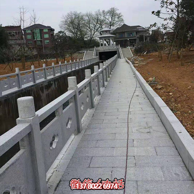 精美大理石護欄雕塑，點綴河道戶外環(huán)境
