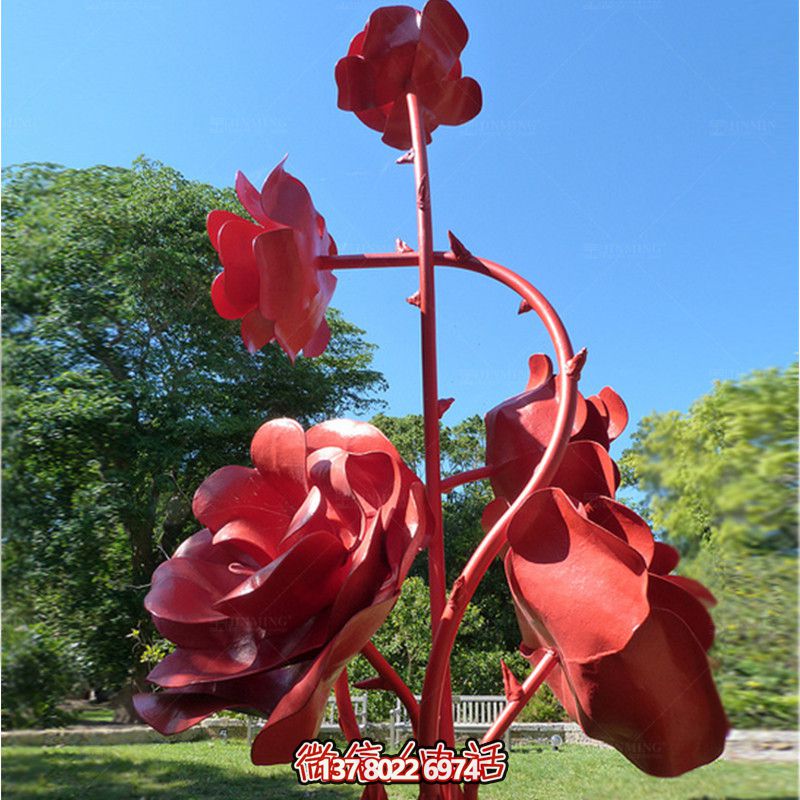 不銹鋼玫瑰花雕塑 不銹鋼玫瑰花雕塑