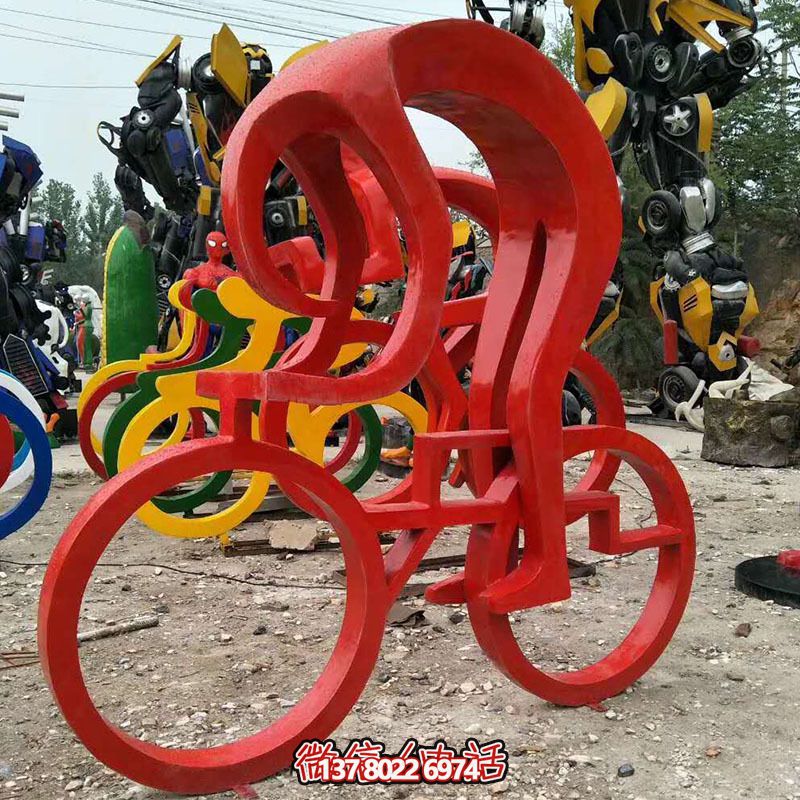 玻璃鋼噴漆騎車(chē)人物體育運(yùn)動(dòng)雕塑 玻璃鋼噴漆騎車(chē)人物體育運(yùn)動(dòng)雕塑