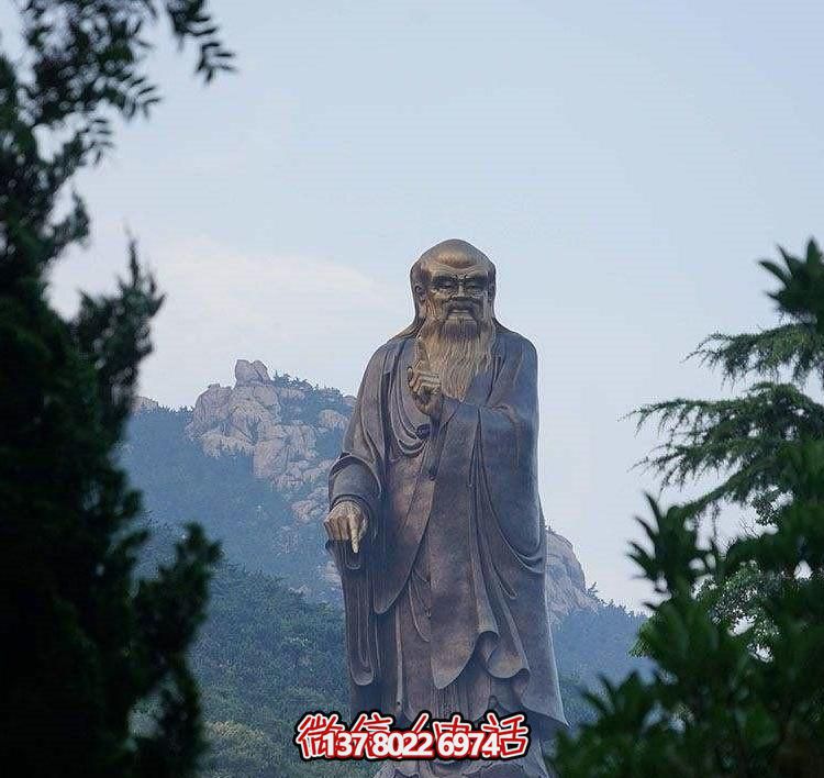 戶外大型鑄銅老子雕像，仿古做舊古代名人擺件