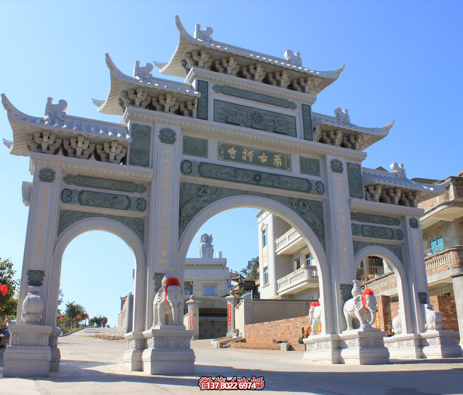 大理石綠創(chuàng)意斗拱個性石雕牌坊樓 大理石綠創(chuàng)意斗拱個性石雕牌坊樓