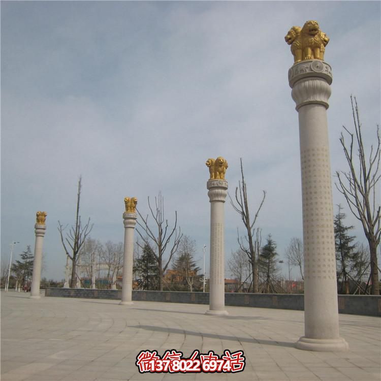大理石石雕園林景觀(guān)廣場(chǎng)大型文化柱雕塑