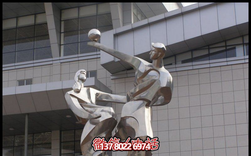 小區(qū)不銹鋼抽象情侶打籃球人物景觀雕塑 小區(qū)不銹鋼抽象情侶打籃球人物景觀雕塑
