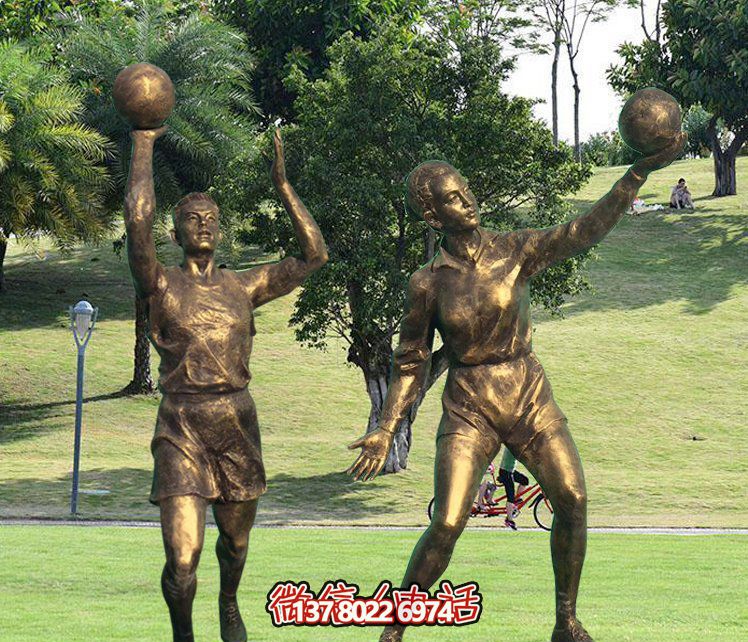 打籃球人物廣場(chǎng)玻璃鋼仿銅雕擺件 打籃球人物廣場(chǎng)玻璃鋼仿銅雕擺件