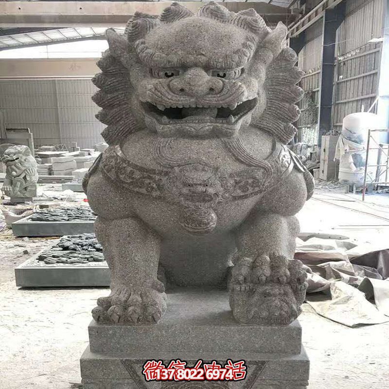 大理石石雕戶(hù)外庭院大型獅子雕塑